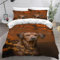 DILANI Bettwäsche 200x200 Rhodesian Ridgeback 3D Bettwäsche-Set 3 Teilig Hund Tier Weiche Microfaser Bettbezug mit Reißverschluss und Kissenbezug 80x80cm für Mädchen Jungen Kinder