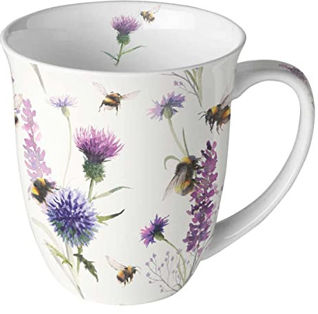 Ambiente Teetasse Kaffeetasse Becher Mug 0,4l wild animals Landhaus Jagd Wildtiere Fine Bone China Porzellan