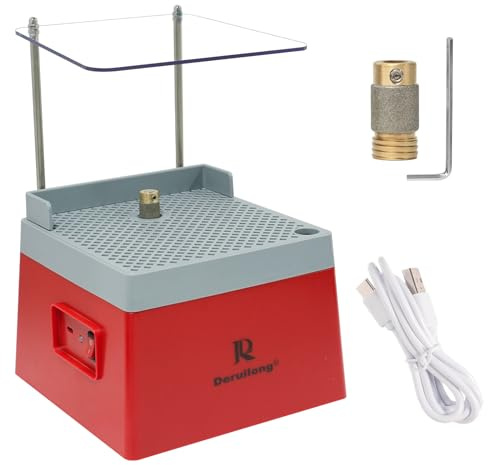 Deruilong Cordless Glass Grinder 4200RPM 3.5Hr 5/8 Diamond Bit | Cordless, no trip hazards. 3.5hr runtime, LED cues, water feed. For glass, ceramic, mosaic. For studios, classrooms