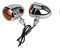 Blinker Licht 2 Stücke Classic Style Mental Chrome Motorrad Blinker Blinker Blinkerlampe Für Harley/Cafe/Racer 12 V Motorrad (Farbe : Weiß, Größe : 1 UK)