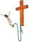 Wilitto Kreuz-Wanddekoration, Form /Sure Heres A Product Title for Listing Jesus-Bungee-Dekoration/, einzigartige Bürokirche, hängendes springendes Kruzifix Christus A