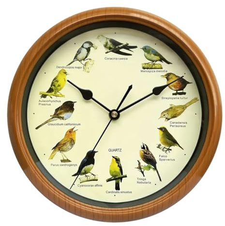 Colcolo Vogel-Wanduhr, Vogel-Uhr mit Sound, minimalistische -Hängeuhr, dekorative Wanduhr für Zuhause, Küche, Dekoration
