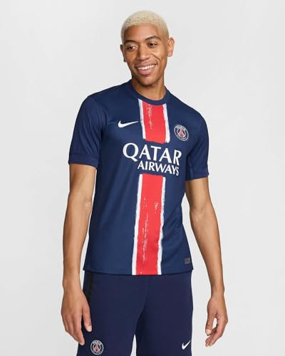 Nike Herren PSG Nk Df JSY Stad Hm T-Shirt, Midnight Navy/Midnight Navy/Wh, M EU