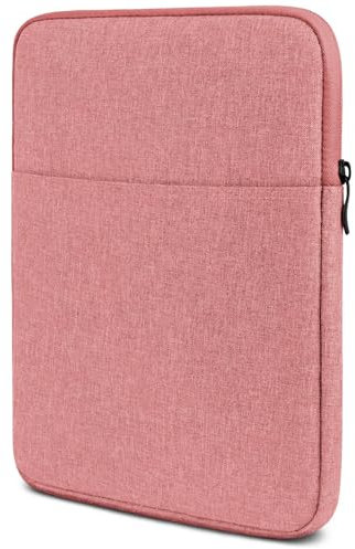 moex Funda para tablet Samsung Galaxy Tab S6 Lite con cremallera y compartimento para accesorios, funda de tela de nailon suave acolchada, funda minimalista para salpicadero, color rosa