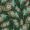 Yullpaper Papier peint vert autocollant vintage pour meubles - Motif plume de paon - Vert - Pour chambre à coucher, meubles, mur, cuisine, salle de bain - Imperméable - 44,5 cm x 300 cm