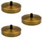 LEDSone 3PCS Ceiling Rose Pendant Cable Grip Clamp Plate for Light Fitting Hanging Lamp,100mm Multi Colour Full Set Hanging Lamp Ceiling Accessories (Yellow Brass)