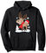 Elch Weihnachten Schneeflocken Weihnachtsmütze Rentier Pullover Hoodie