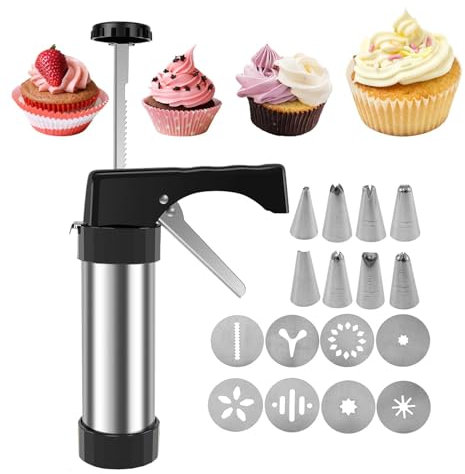 Churro-Maker-Maschine, Churro-Maker aus Edelstahl,Robuster Kekshersteller | Hohle Churros-Maschine mit 8 Laminierdüsen für Desserts, Kekse und Kuchen