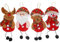 TOYANDONA 4 Stück Weihnachtsbaum Zubehör Weihnachtsanhänger Dekostoff Weihnachtsparty Ornament Hängende Weihnachtsverzierung