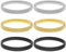 Ymapinc 6 Pieces Sleeve Holders for Women, Sleeve Garters for Men, Shirt Stays Shirt Holders for Men, Anti-Slip Stretchy Metal Armbands Fixing Long Sleeves, Black Gold Silver