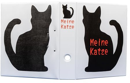 Motiv Ordner A4 Meine Katze, PVC Ordner mit 2er Mechanik, stabile Ausführung aus deutscher Produktion, keine Importware