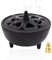 Incense Burner Lotus Flower Bakhoor Burner with Lid Cast Iron Aromatherapy Disc Incense Holder Wax Melts Warmer for Charcoal, Resin, Office, Yoga, Living Room Decoration, Oriental Zen Mindfulness