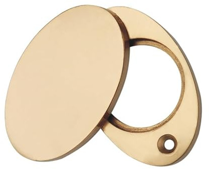 KOOPLES HARDWARE Satin Chrome Cylinder Cover for Euro Profile Locks – Modern Keyhole Protector for Front Doors (Polished Brass)