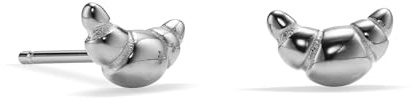 PERIMADE Kleine Croissant-Ohrstecker aus massivem 925er-Sterlingsilber, 18 Karat vergoldet, kleine Croissant-Ohrstecker für Frauen, hypoallergen, läuft nicht an, trendiges Geschenk zum Jahrestag