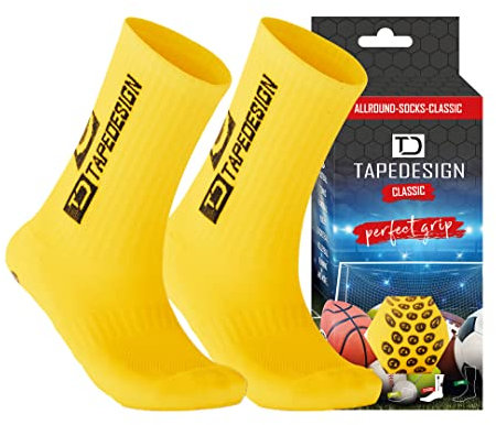 Tapedesign Unisex Allround Classic Socken, Gelb, Einheitsgröße EU