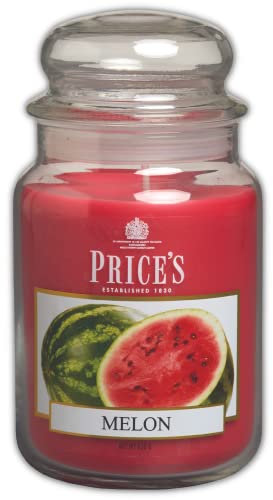 Price's Große Melonenkerze im Glas – süßer, köstlicher, hochwertiger Duft – lang anhaltender Duft – bis zu 150 Stunden Brenndauer