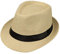 Lyguy Chapeau de bébé Children Chapeau de Paille pour Enfants Jazz Panama Trilby Fedora Chapeau Gangster Extérieur Respirant Chapeau de Soleil Filles Garçons - D