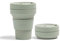 STOJO On-The-Go Collapsible Coffee Cup - 12oz / 355ml - Reusable & Foldable Silicone Travel Mug with Lid - Portable, Pocket Size - Dishwasher Safe - Sage