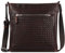 bugatti Woven Cross Over Bag Flat Darkbrown