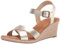 Amazon Essentials Sandalia Tipo Alpargata con Cuña Mujer, Dorado, 41 EU