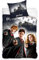 Bettwäsche 135x200 80x80 · 100% Baumwolle · Reißverschluss · Fanartikel Kinderbettwäsche schwarz Öko Tex Zertifiziert · Hogwarts Hauptfiguren Hermine, Harry & Ron