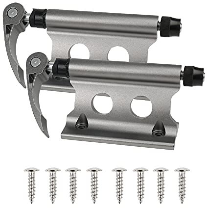 EUNEWR Aluminiumlegierung Fahrradgabelhalterung, Fahrradblock Gabelhalterung mit Schnellverschluss Stange, Fahrrad Vorderrad Gabelbefestigungshalterung Festclip Fahrradhalterung für Anhänger und LKW