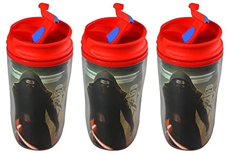 [3-Pack] Star Wars Kylo Ren 9.5oz Insulated Travel Tumbler, BPA-free, Red