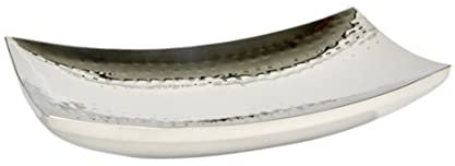 Lambert - Schale, Dekoschale - Edelstahl - rechteckig - Farbe: Silber - 30 x 18 cm