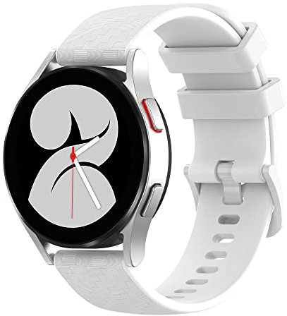 BoLuo 20mm Uhrenarmbänder für Huawei Watch GT3 42mm /Watch GT2 42mm, Silikon Ersatzband Uhrenarmband Armbänder für Coros Pace 2 /Coros Apex 42mm /Ticwatch E3 / Polar Ignite/Polar Unite (Weiß)