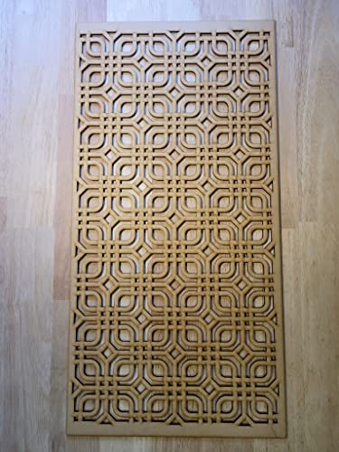 Generic Decorative Screen Panel - Cottage Style Geometric Room Divider - Light Brown - 1 Panel - Wall Mount - 600x300mm