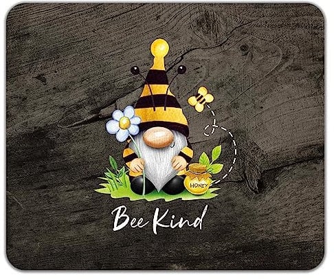 Shopagift Bee Kind Mouse Mat Pad Garden Gonk Gnome Bumblebee Gift 24cm x 19cm