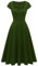 Berylove Abendkleider Elegant für Hochzeit Rockabilly Kleider Damen Cocktail Kleider für Damen Kleid Midi Festlich 8009 ArmyGreen S