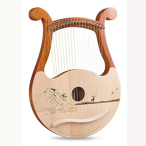 19-Saitige Layya Qin Tragbare Kleine Harfe - Anfänger Selbststudium Lyra Qin Instrument Mit 16 Und 10 Saiten