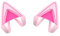 Katzenohren, leuchtet im Dunkeln, Silikon, fluoreszierend, kompatibel mit Bose/Razer/HyperX/Corsair/SteelSeries Arctis/Edifier Gaming-Kopfhörern, Rosa