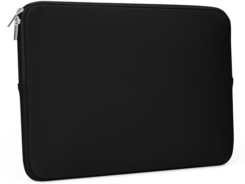 MicaYoung 14 Inch Laptop Sleeve Protective Case Soft Cover Compatible with 14 Inch Acer ASUS HP Dell Chromebook Thinkpad Notebook, Black