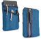Sayram SP4 EDC Pouch Tasche, kompakter EDC Taschen Organizer aus gewachstem Canvas, Reißverschlusstasche für Herren, EDC Pocket Organizer für Kleingeld, Notizbuch, Taschenlampe – Ölwachs Blau