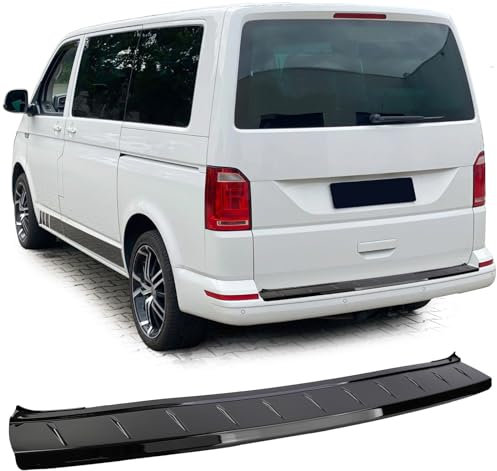 ABS Ladekantenschutz Stoßstange Schwarz Glanz für VW Bus T5 T6 mit Heckklappe