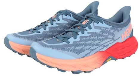 HOKA ONE ONE W Speedgoat 5 Real Teal/Papaya - 7,5, Blau/Rot, 38.5 EU