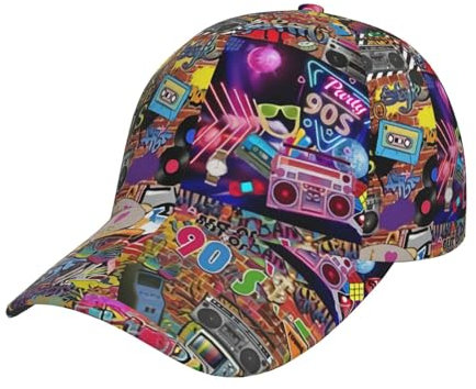 Retro 80er 90er Jahre Mode Stil Trucker Hut Herren Damen Baseball Cap Mütze Verstellbar Einfarbig Cap, Siehe Abbildung, One size