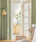 Whoiy Grün Vorhänge Blickdichte Patchwork Blumendruck mit Ösen 2er Set, Gardine Vorhang Chenille Moderne Einfarbiger Jacquard Wohnzimmer Fenstergardinen, 244x137 cm