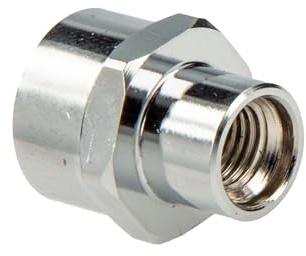 tecuro Reduzierstück M15/1 Innengewinde x M8/1 Innengewinde MS-verchromt