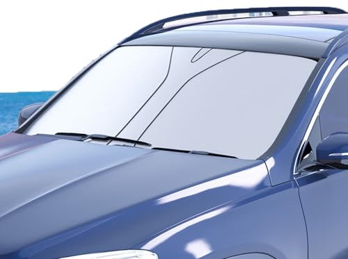 zllkj Parasoles Coche Cobertura Total para Audi A1, Parasoles Portátiles para Coche Auto Parabrisas Cubierta Parasol Parasol,Silver