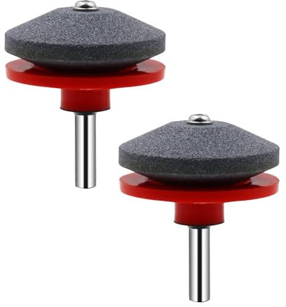 Messerschärfer Rasenmäher 2 Stück Schärfer für Stumpfe Klingen von Rasenmähern, Rasenmäher Messerschärfer Gartengeräte Schärfer Universelle Messerschärfer für Bohrmaschine (Rot)