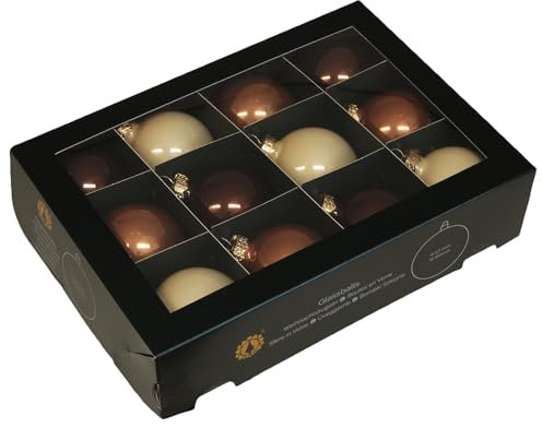 Glaskugeln 57 mm 12 Dekoration Weihnachtsbaum Dekoration (gemischt)