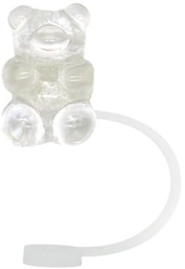 1pc Cute Bear Straw Cover For 30&40 Cups 10mm Dustproof Straw Topper Char Straw For Girls Accessories Splashproof