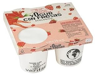 Veritas Yogur c/fresas 4x125g Ecológico