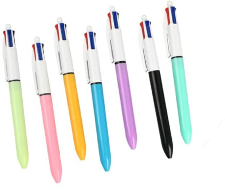 Votvlog Kugelschreiber, 4 in 1, mehrfarbig, einziehbar, für Tagebuch, Schulbedarf, Büro, Geschenk für Kinder