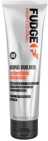 Fudge Professional Bond Builder Repairing Shampoo, Strengthening PlexPro Technology, Split End Reducing Bond- Fuse Technology, Sulphate Free and Vegan, 250ml