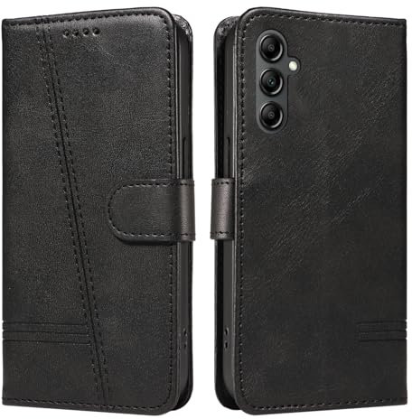 NEXCURIO Handyhülle für Samsung Galaxy A54 5G Hülle Klappbar mit Kartenfäch Klapphülle Lederhülle Leder Schutzhülle Wallet Flip Case Cover Handy Tasche Handytasche - Schwarz