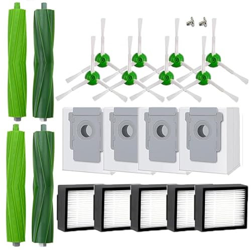 Accessoires pour iRobot Roomba Serie I i1+ i2+ i3+ i4+ i6+ i7+ i8+, Serie J j5+ j6+ j7+ j8+ j9+, sacs à poussière, Filtres, Brosses Latérales, Brosses Principale